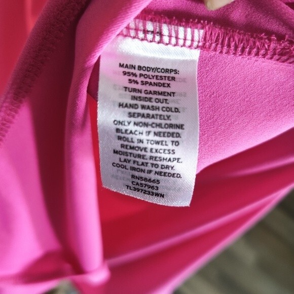 Leith Hot Pink Tie  Barbiecore Front Cutout Midi Plus Dress size 1X - Picture 12 of 13